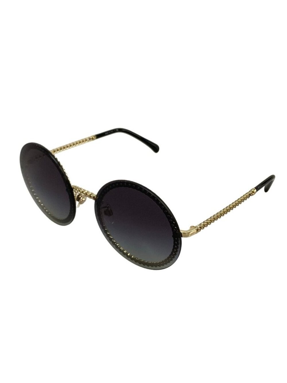 Chanel Sunglasses Black Gold Eyewear
